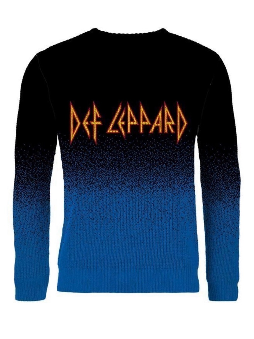 Def Leppard Gradient Logo Sweater - Black & Blue